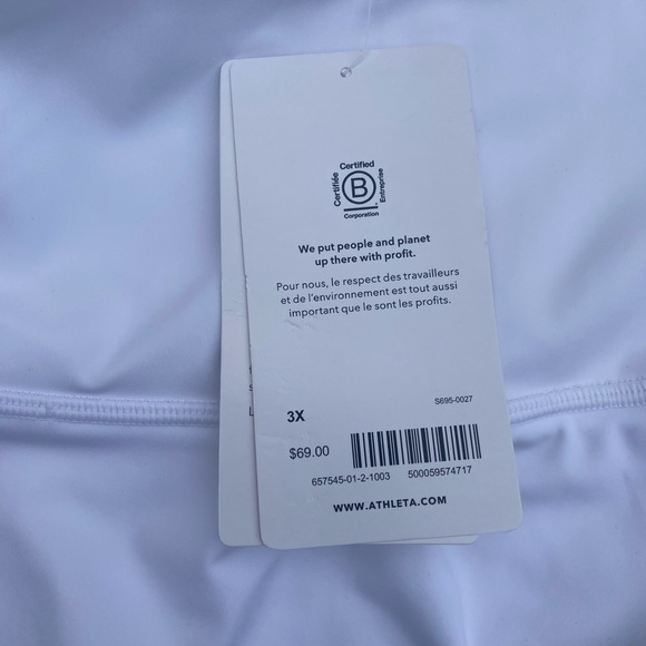 ATHLETA ACE 13 1/2 TENNIS SKORT WHITE SIZE 3X NWT - Picture 4 of 5